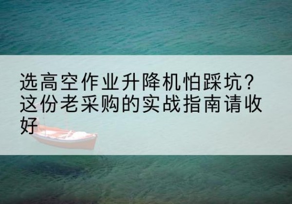 轮台高空作业升降机厂家推荐-选高空作业升降机怕踩坑？这份老采购的实战指南请收好